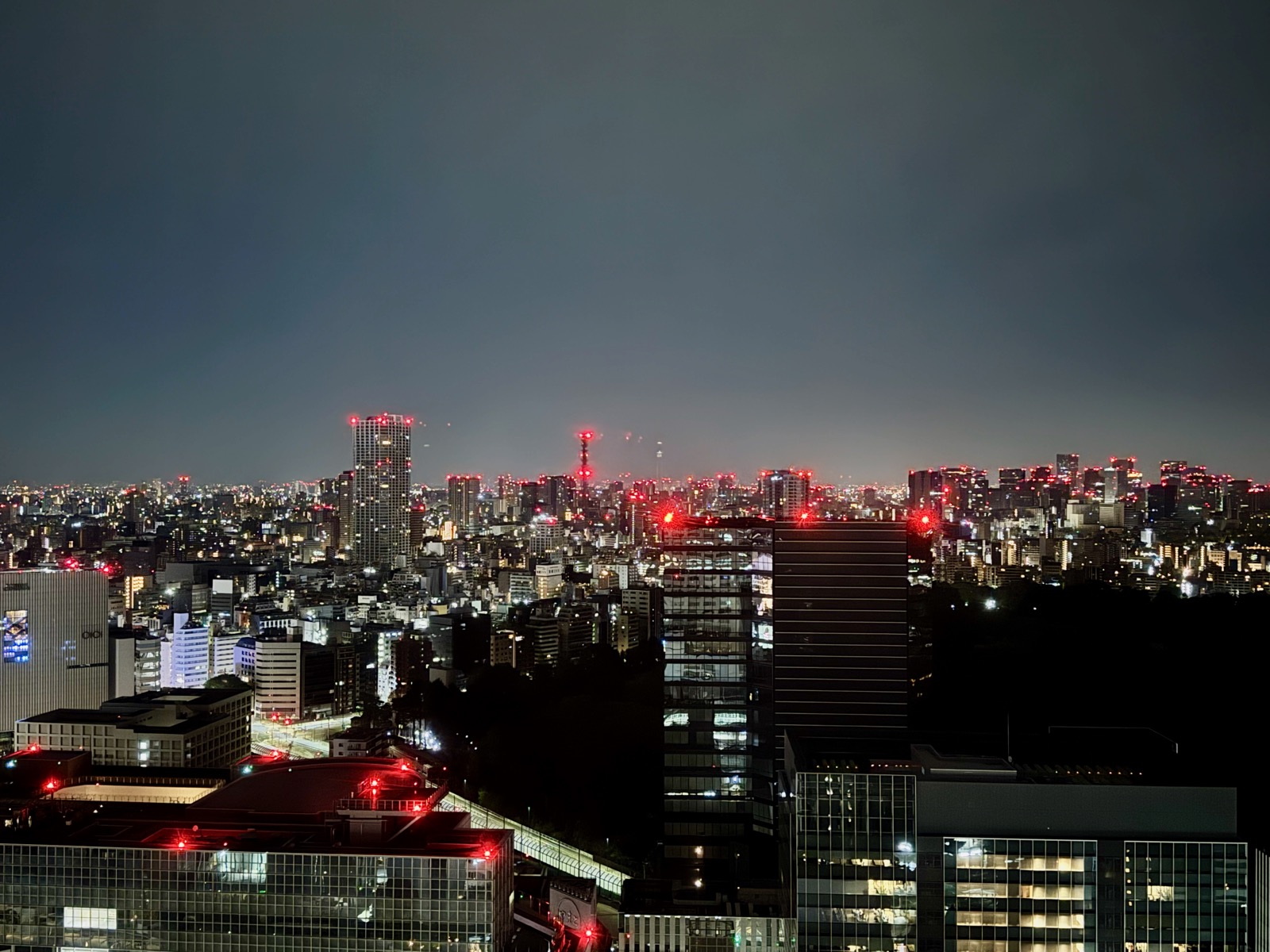 Tokyo skyline at night from Hotel Century Southern Tower