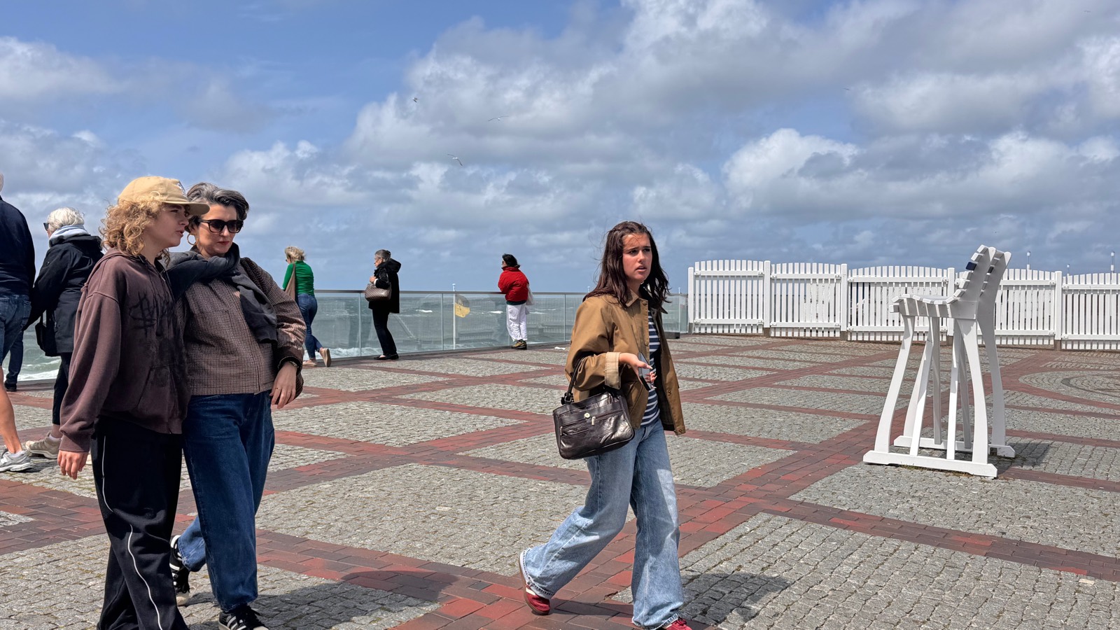 Windblown on the Westerland sea promenade